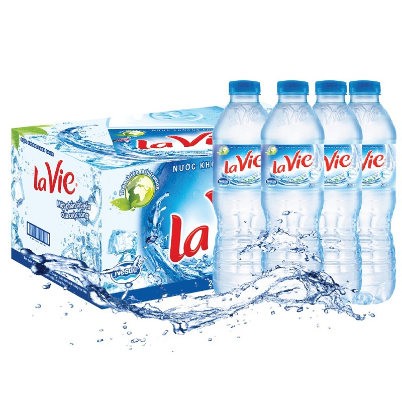 Nước uống thùng Lavie 500ml thùng 24 chai